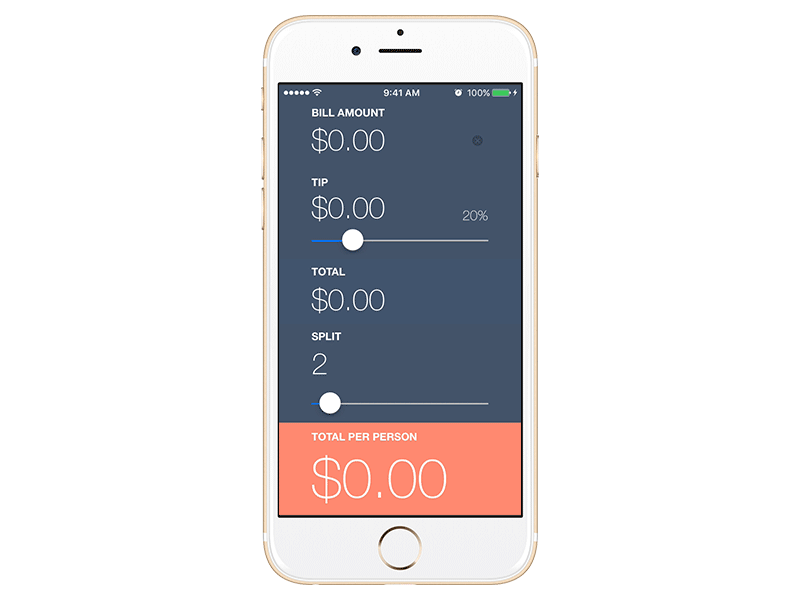 Restaurant Tip and Bill Splitting Calculator on Behance