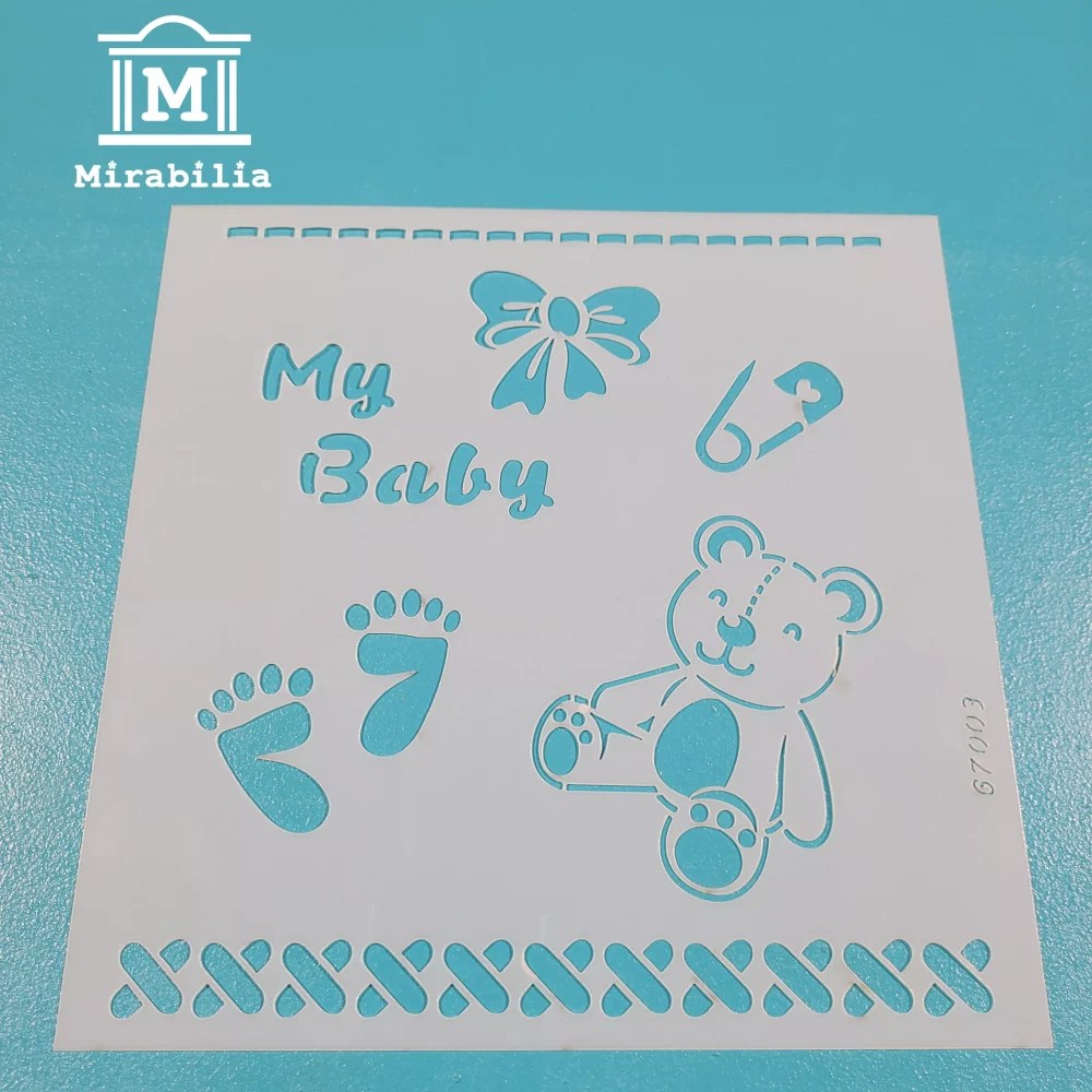 STENCIL BABY SHOWER 20X20 Mirabilia