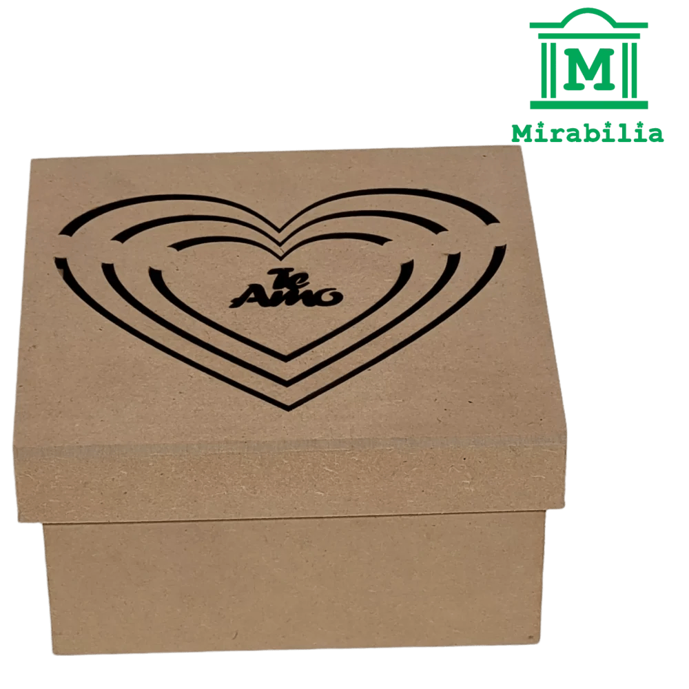 CAJA 20X20X8 TE AMO EN CORAZONES Mirabilia