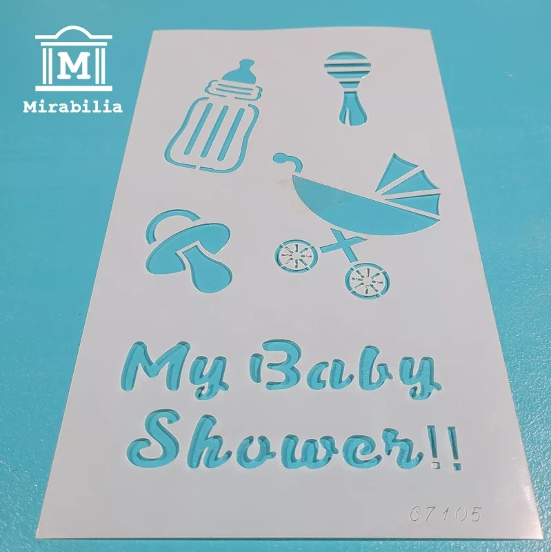 STENCIL BABY SHOWER 25X15 Mirabilia