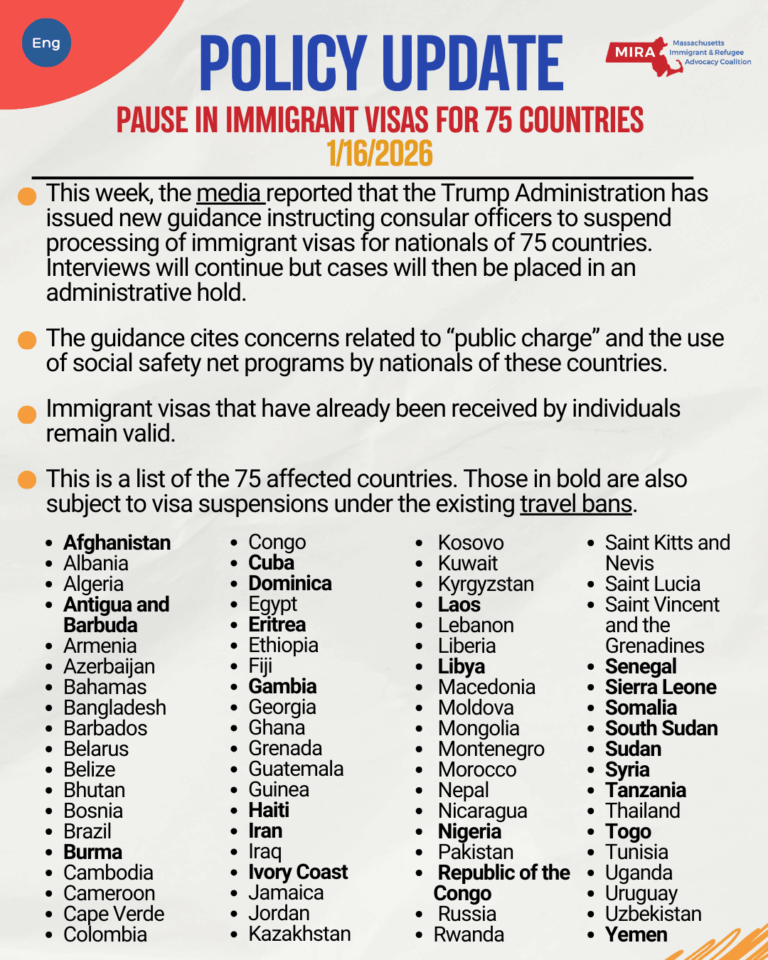 Policy Update - Pause in Immigrant Visa Processing for 75 Countries (1