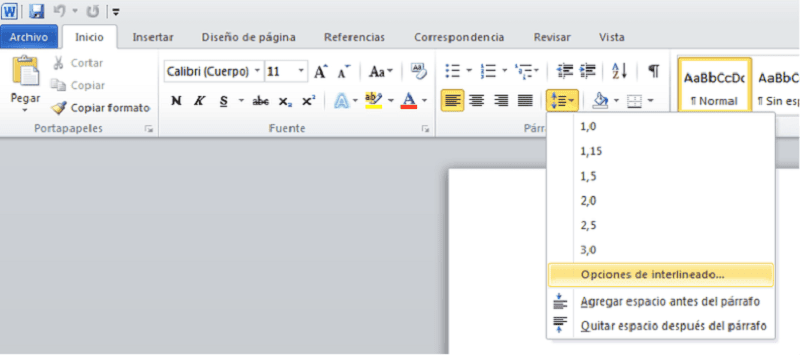 Cómo Poner Espacios o Interlineado de Texto en Word (Ejemplo) Mira