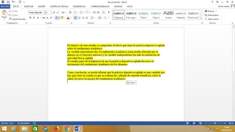 ¿Cómo Seleccionar Todo el Texto Resaltado en Word o Google