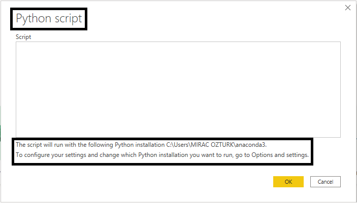 microsoft power bi python script editor