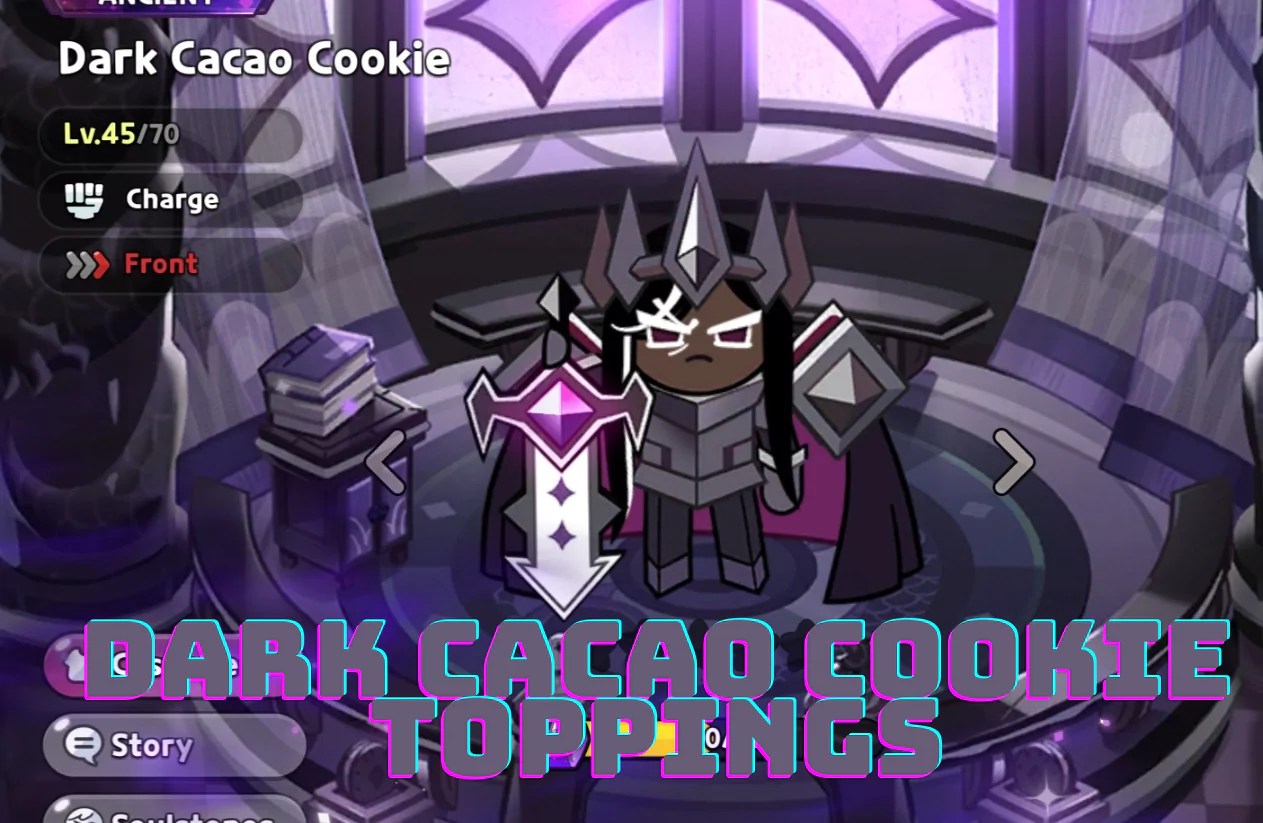 Dark Cacao Cookie Toppings Build In Cookie Run Kingdom Mirage Portal