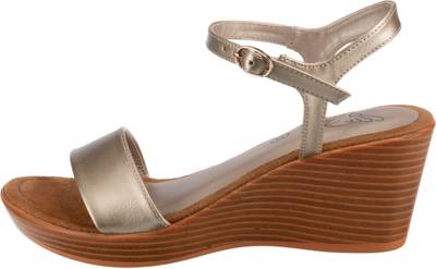 Lynfield, Super Comfort Metallic Keilsandalette, gold mirapodo