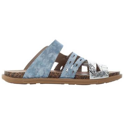 rieker, V5485 Pantolette Damen Pantoletten, blau mirapodo