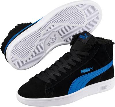 PUMA, Kinder Sneakers High Puma Smash v2 Mid Fur Jr für Jungen, schwarz mirapodo