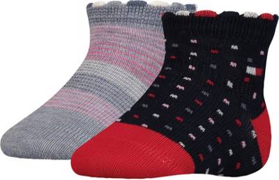 TOMMY HILFIGER, Baby Socken Doppelpack für Mädchen, blau mirapodo
