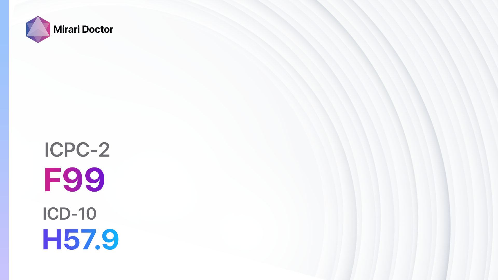 F05 Visual disturbance other (ICD10H53.9)