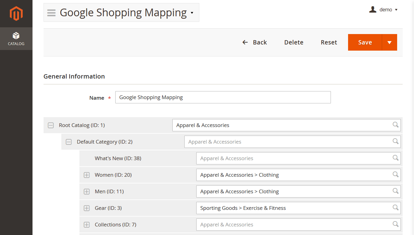 Category Mapping Magento 2 Advanced Product Feeds Extension User Guide