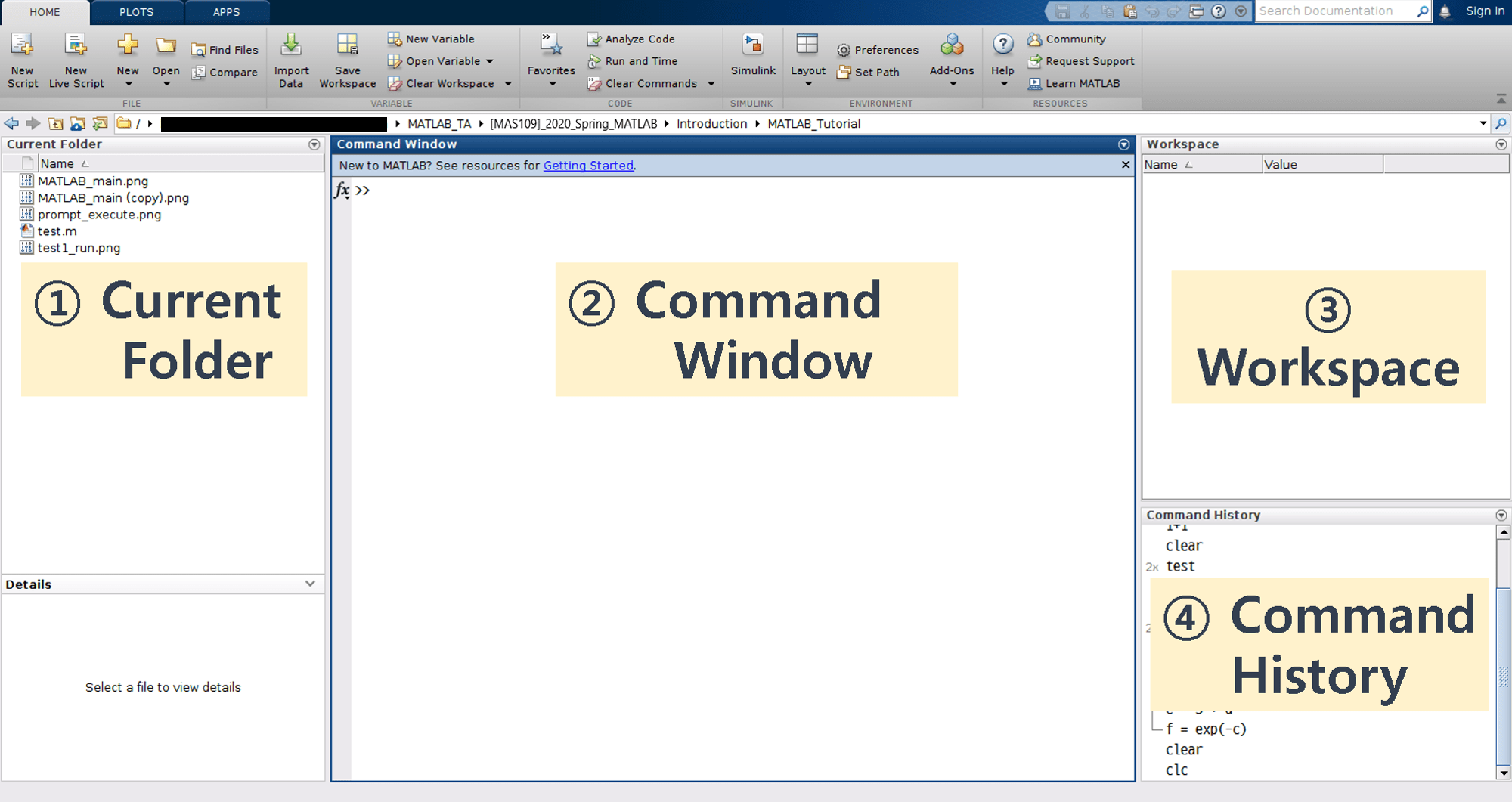MATLAB 연습 / MATLAB Tutorial MAS109 MATLAB Page
