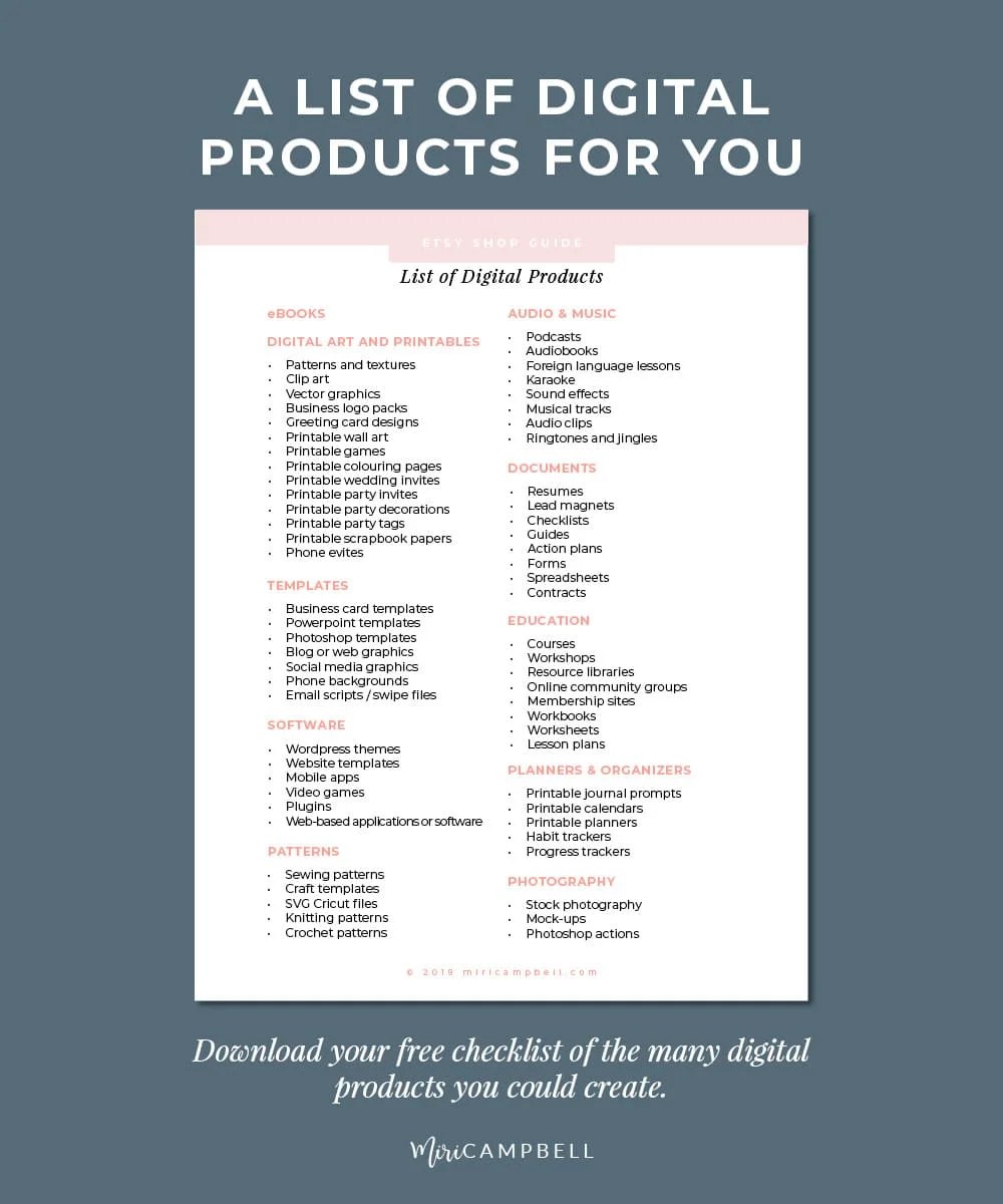 Why Should I Sell Digital Products? Miri Campbell