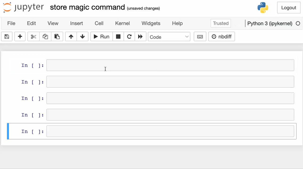 Store command. Store command