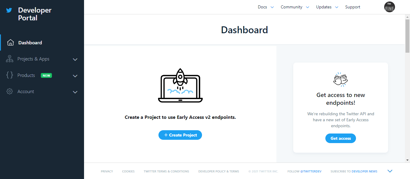 Developer portal applications. Developer portal applications