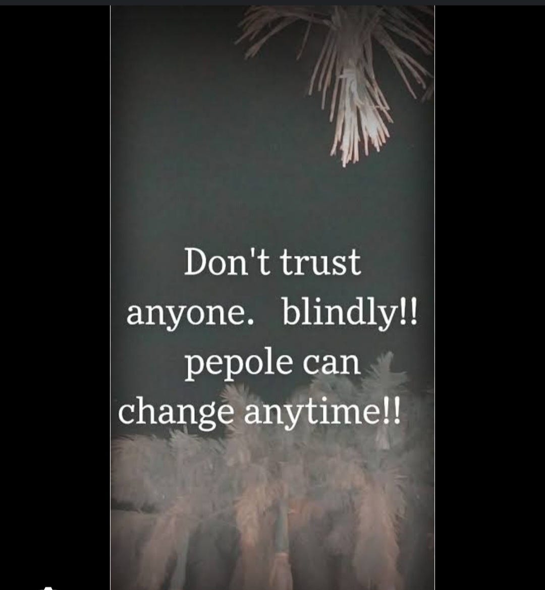Never Trust Anyone Blindly Quotes