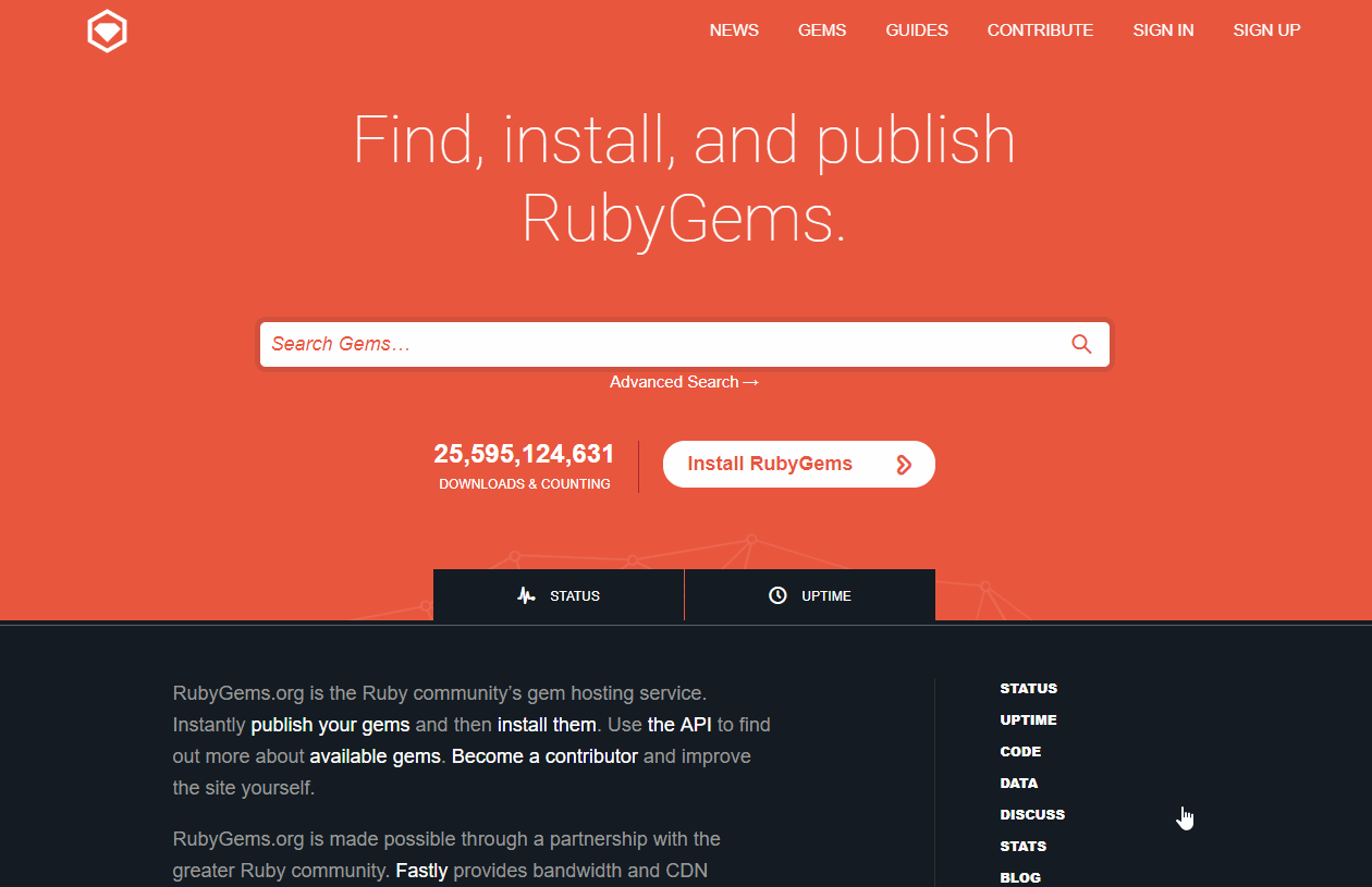 Gem rails. Status update. rubygems. ruby версии изменений. become contributor.