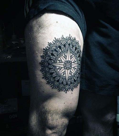 Men's Cool Upper Leg Tattoo Models | By Tattolover | Medium 568_x_500_jpg