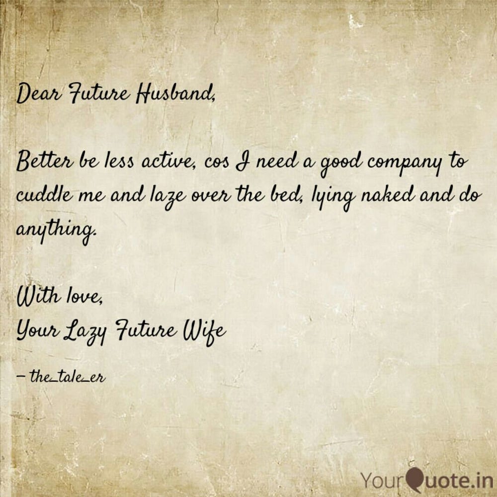 Dear Future Husband. 5 Cute Love Letters that every guy must… by