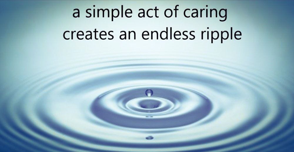 One simple act of kindness creates an endless ripple by Hassan Naeem