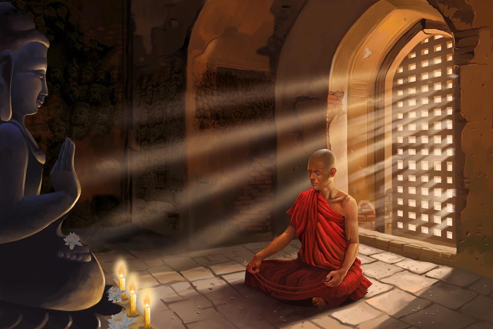 Experience the peaceful minute with Buddha Wall Murals and Buddha