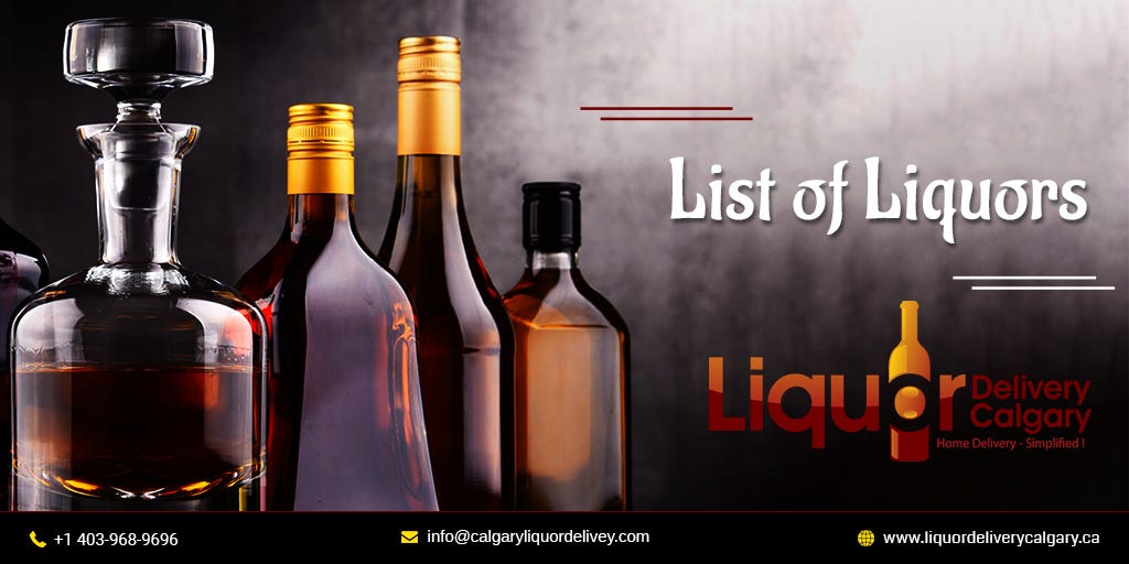 A List of Drinks You Can Order with Liquor Delivery Calgary