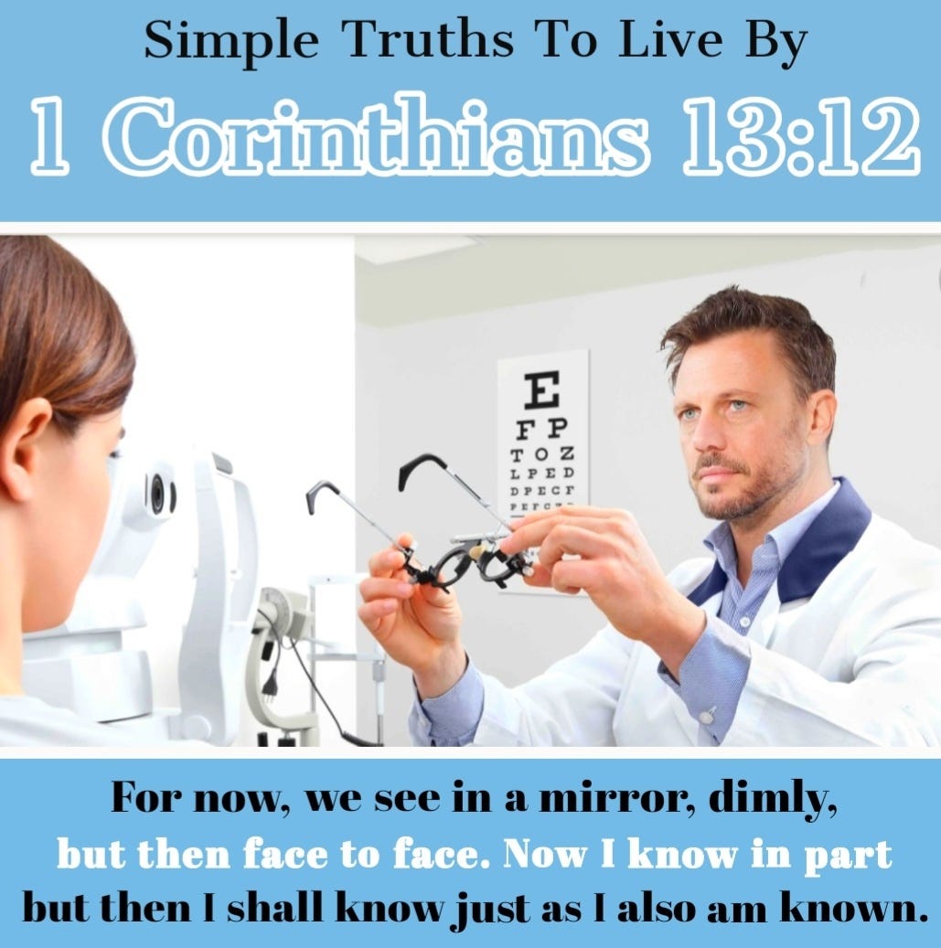 For now, we see in a mirror, dimly, but then face to face. by Keith McGivern Medium