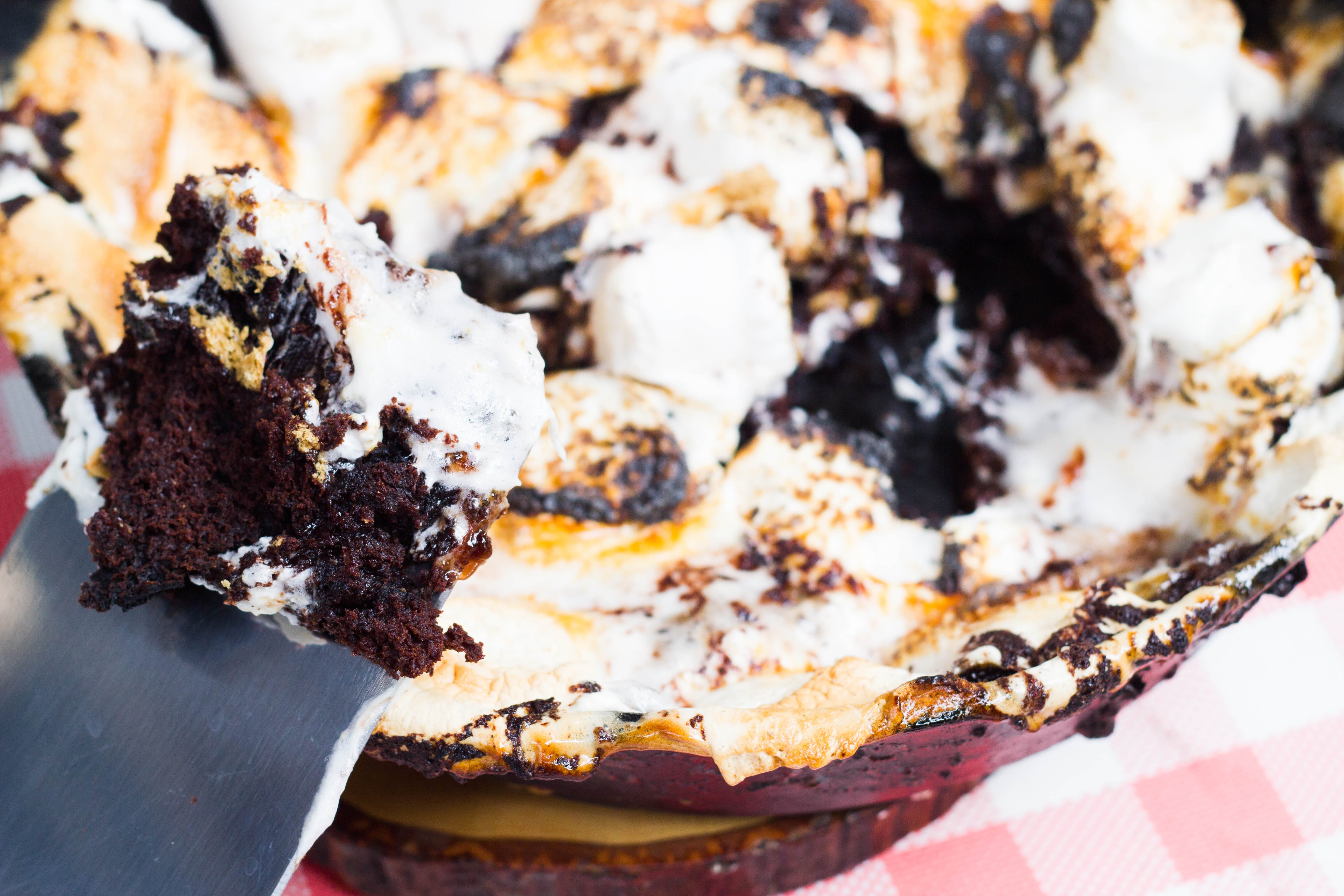 Skillet Brownies With Dandies Marshmallows by Chicago Vegan Foods