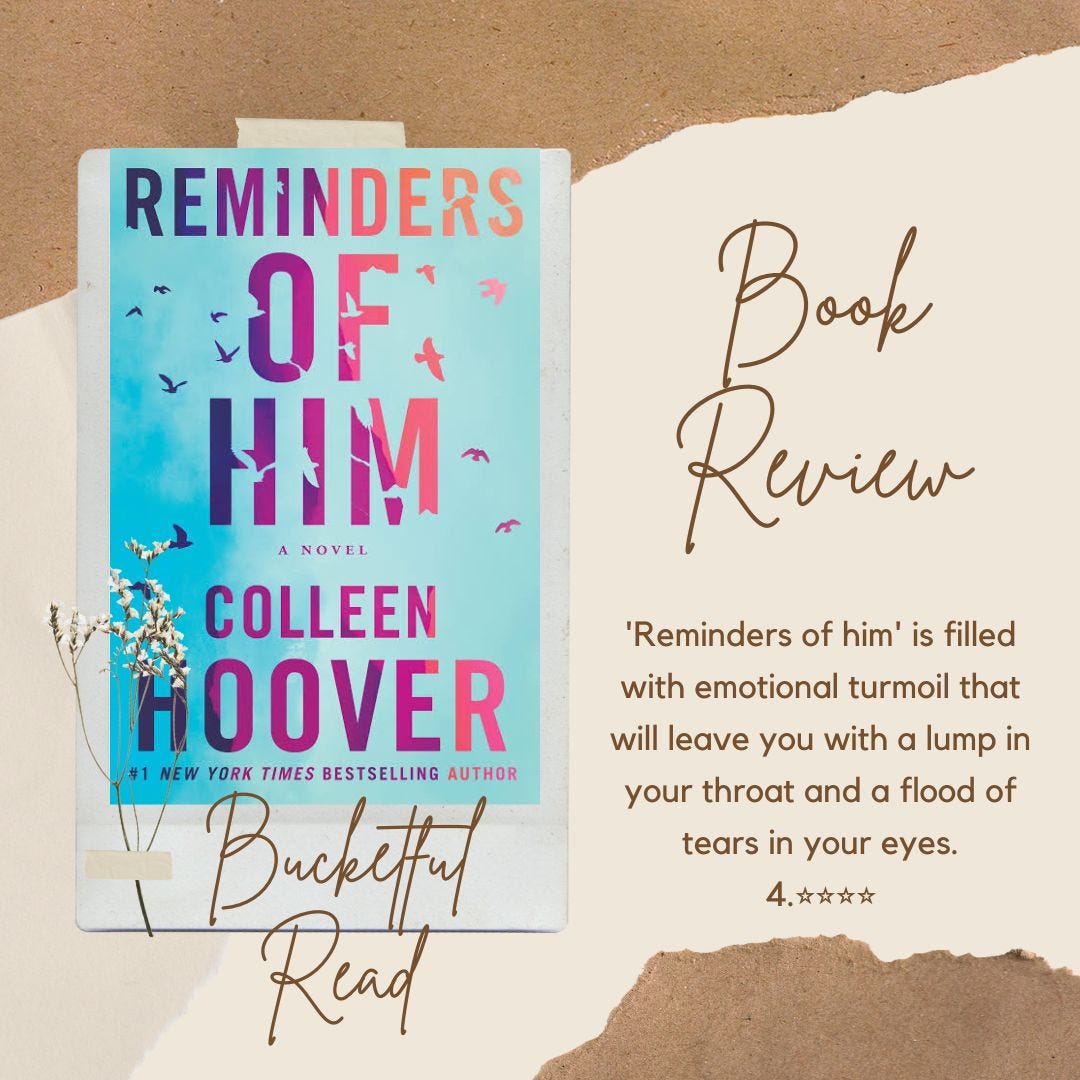 Reminders Of Him Colleen Hoover Book Review by Bucketful Read