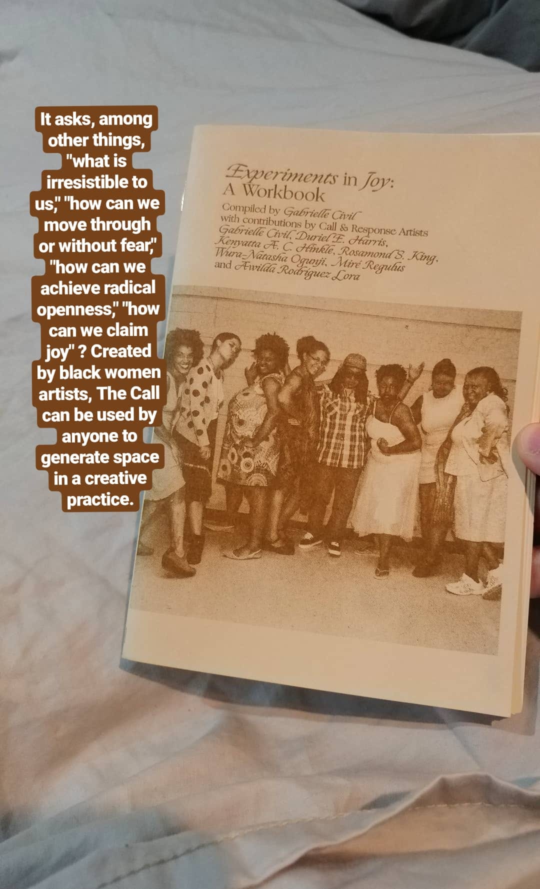 Experiments in Joy A Workbook, compiled by Gabrielle Civil by Loren