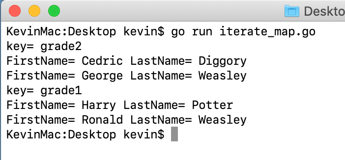 Golang Iterate Map of Array of Struct Kevin FOO Medium