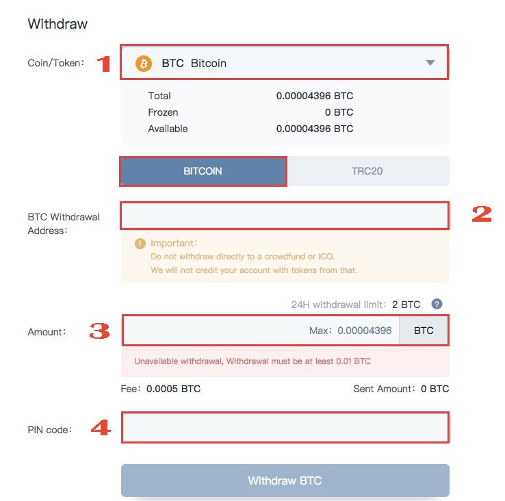 How to buy crypto on Bitrue with a credit card and send it to an