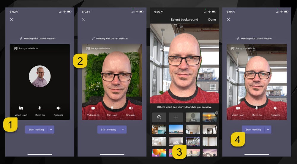 Change your background for a Teams meeting on mobile by Change your background for a Teams meeting on mobile by
