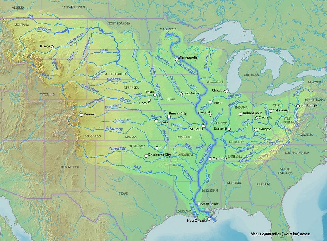 Mississippi River World Map Are levees along the Mississippi River part of the problem or the