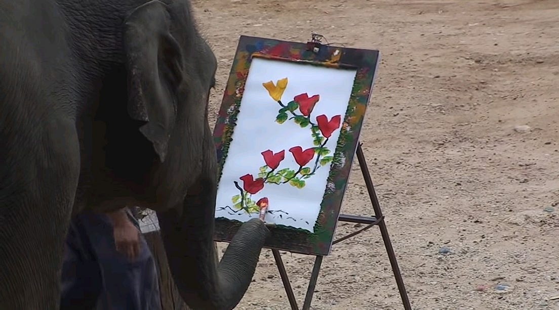 Elephants Can Paint!. Mindblowing animal intelligence by Iselin