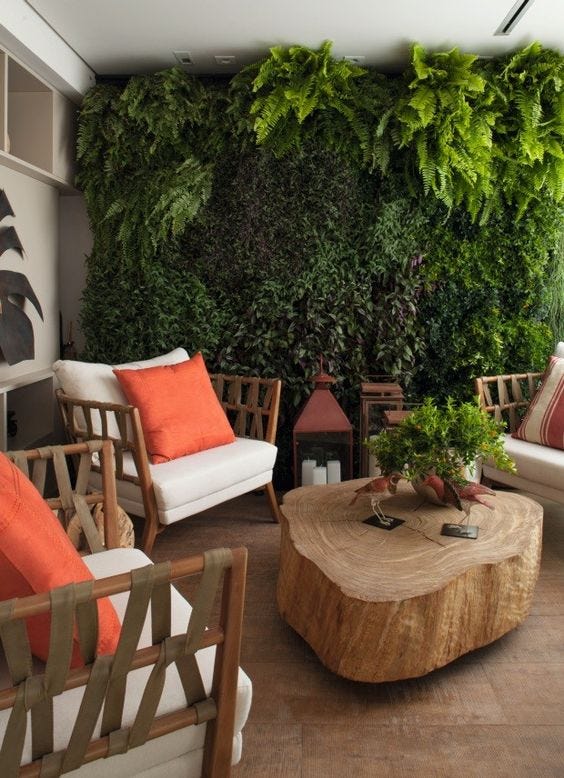 wall draping plants