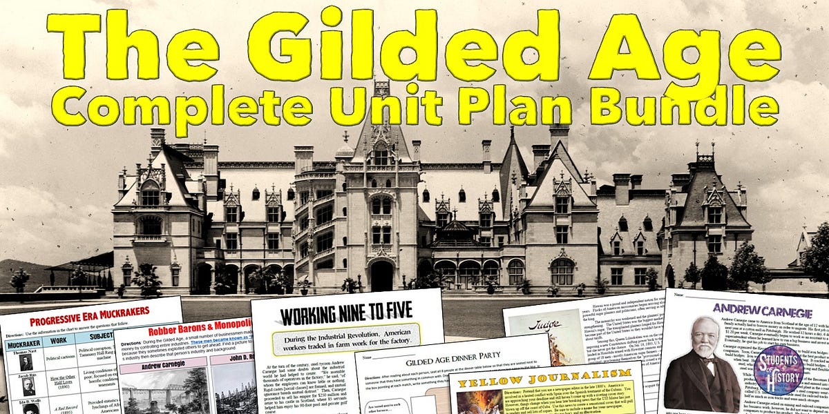 Gilded Age Activities Bundle. This engaging Gilded Age