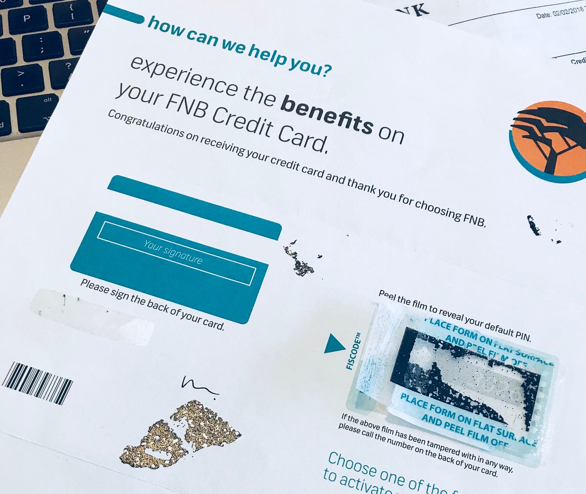 My almostgreat FNB credit card onboarding experience