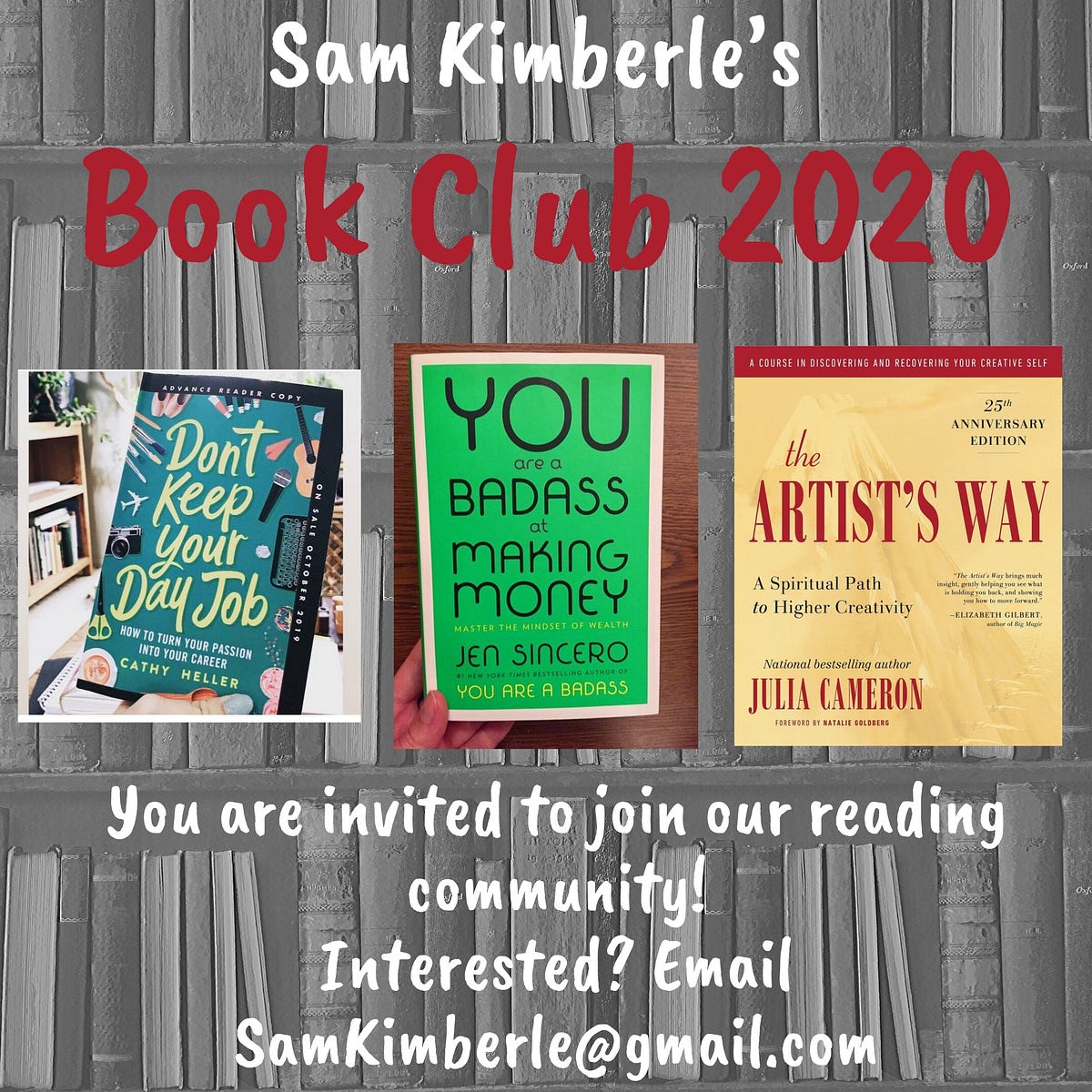 2020 Book Club Announcement. An invitation to join my Book Club… by