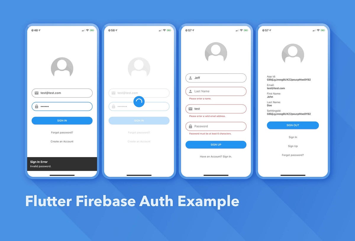 Flutter Auth with Firebase Example by Jeff McMorris Medium