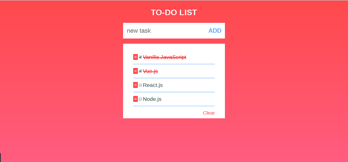 Develop a ToDo List APP in Vanilla Javascript by carlos