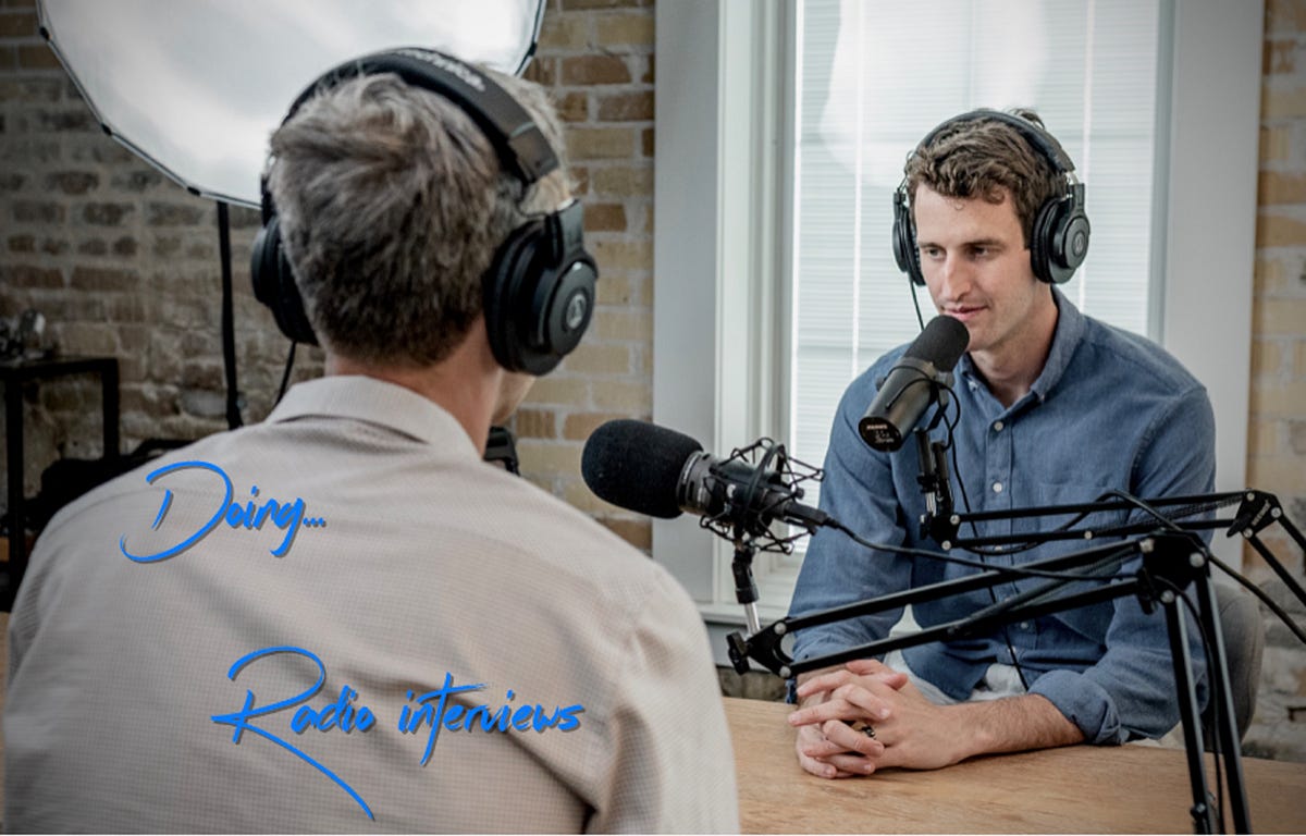 Doing radio interviews. WAY BACK, I worked in radio news and… by Russ