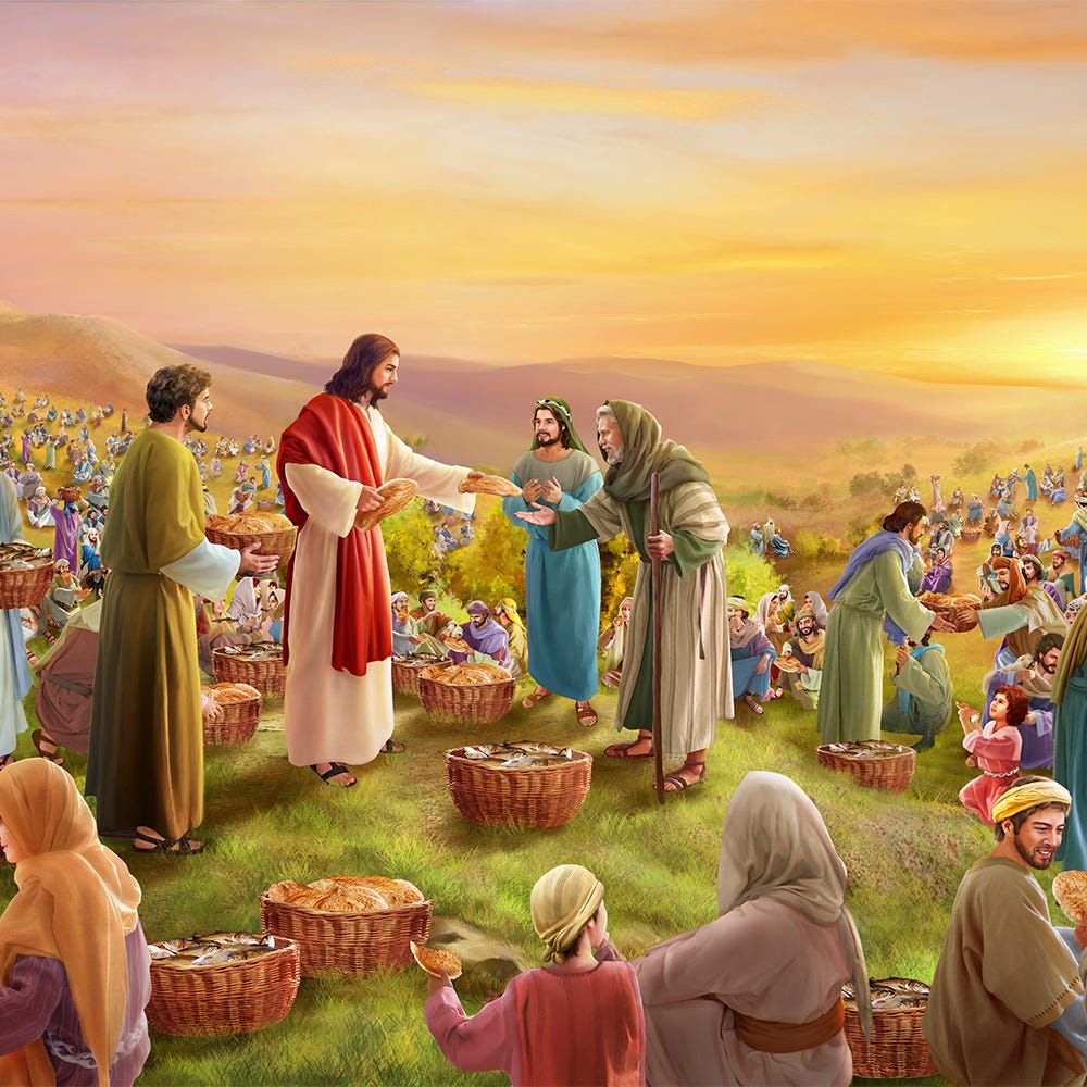 Jesus Feeds the Five Thousand James Johnson Medium