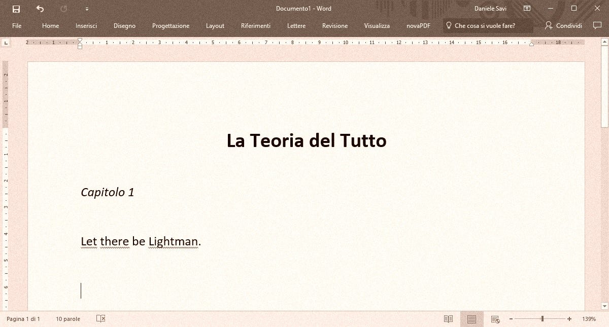 Ho scritto un libro intero in Word by Daniele Savi La