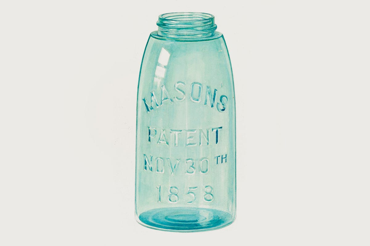 The man who invented the glass jar and about it by Pierpaolo