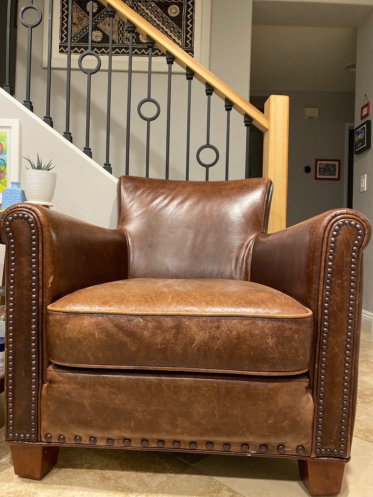 Leather Chair. I have a chair I love. It is a small… by Justin Rubin