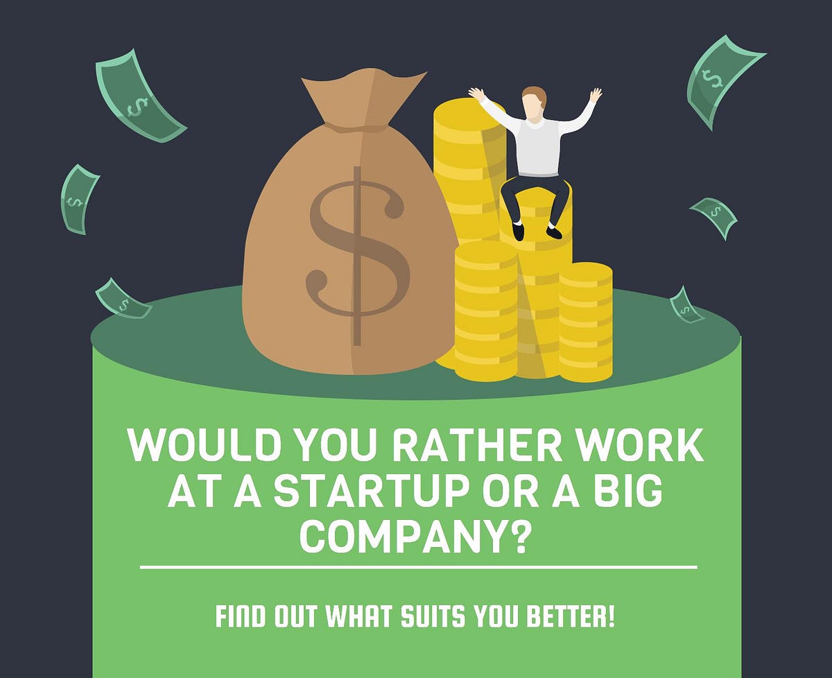 Would You Rather Work At A Startup Or A Big Company? (Part I) by