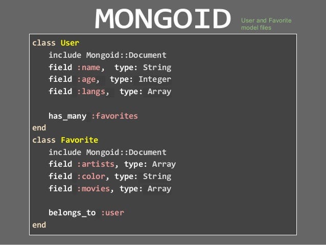 Introduction to NoSQL and MongoDB for Rails Developers by Drew