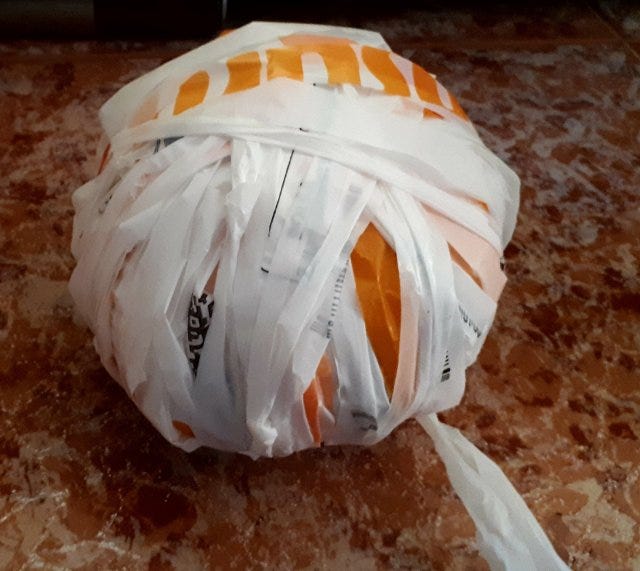 HOW TO MAKE A DOORMAT FROM PLASTIC BAGS by Green Earth Family Green