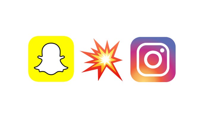 Advantage Instagram. Snapchat v. Instagram by Ryan